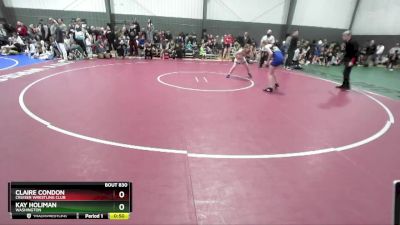 96-106 lbs Round 2 - Kay Holiman, Washington vs Claire Condon, Cruiser Wrestling Club