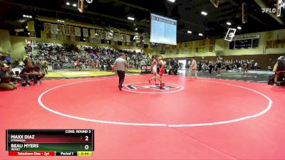 113 lbs Cons. Round 3 - Beau Myers, Hemet vs Maxx Diaz, Etiwanda