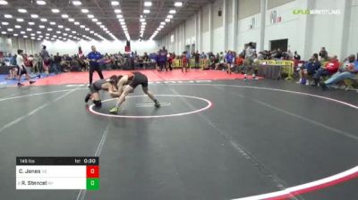145 lbs Consi Of 16 #1 - Chris Jones, NC vs Ryan Stencel, NY