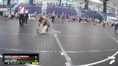 115 lbs Round 3 - Justin Carson Thibodeaux, Predator Wrestling vs Luke Lucero, ReZults Wrestling