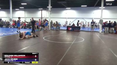 92 lbs Semis & 1st Wrestleback (8 Team) - Benjamin Williamson, Michigan vs Jayce Gruber, Minnesota Red