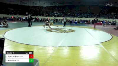 143 lbs Consi Of 4 - Jake Spotted Bear, Newkirk Jr High vs Jason Kawaykla, Chickasha Wrestling