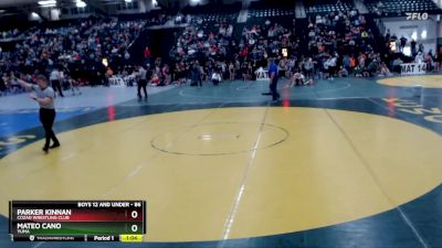 86 lbs Quarterfinal - Parker Kinnan, Cozad Wrestling Club vs Mateo Cano, Yuma