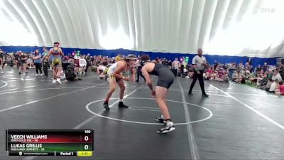 160 lbs Round 2 (8 Team) - Lukas Grillis, Highland Hornets vs Veech Williams, Ohio Gold 10k