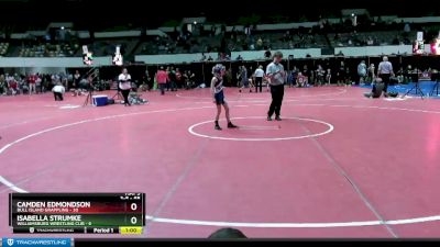 68 lbs Semifinal - Camden Edmondson, Bull Island Grappling vs Isabella Strumke, Williamsburg Wrestling Clib