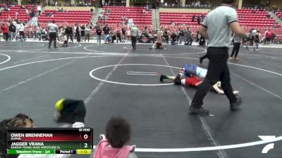 88 lbs Cons. Round 5 - Owen Brenneman, SlyFox vs Jagger Vrana, Kansas Young Guns Wrestling Cl