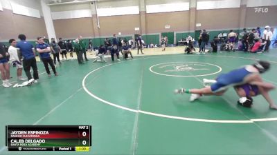 150 lbs Quarterfinal - Caleb Delgado, Santa Rosa Academy vs Jayden Espinoza, Rancho Cucamonga