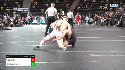 157 lbs Cons. Round 3 - Evan Yant, Northern Iowa vs Bryce Dauphin, Wyoming