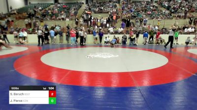 100 lbs Quarterfinal - Sam Baruch, South Forsyth WAR Wrestling Club vs Jack C. Pierce, Icon Wrestling