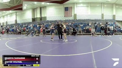 100 lbs Quarterfinal - Braedyn Tammarine, OH vs Sawyer Wolfkiel, PA