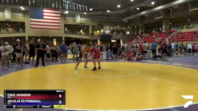 182 lbs Semifinal - Cole Johnson, MO vs Nicolas Kuykendall, TX