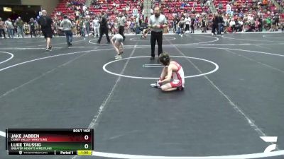 61 lbs Champ. Round 1 - Luke Taussig, Greater Heights Wrestling vs Jake Jabben, Caney Valley Wrestling