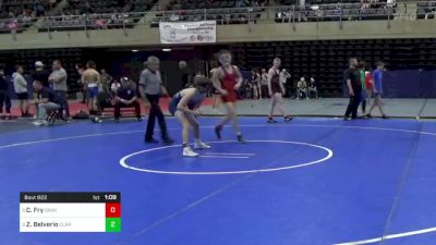 120 lbs Quarterfinal - Cole Fry, Orwigsburg, PA vs Zachary Belverio, Clark, NJ