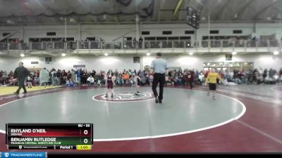 53 lbs Champ. Round 2 - Benjamin Rutledge, Franklin Central Wrestling Club vs Rhyland O`Neil, Indiana