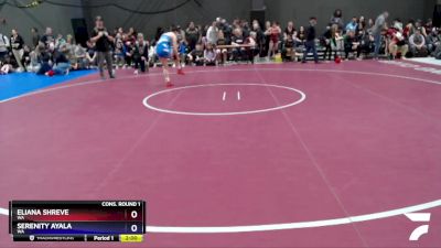 130 lbs Cons. Round 1 - Eliana Shreve, WA vs Serenity Ayala, WA