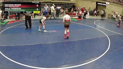 82 lbs 5th Place Match - Mackson Bogue, Delta Wrestling Club vs Atilio Speredon, Sanderson Wrestling Academy