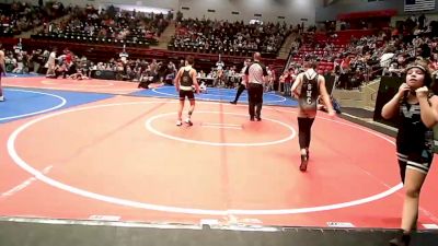 80 lbs Quarterfinal - Riley Woods, Salina Wrestling Club vs Wade McRoberts, Broken Arrow Wrestling Club