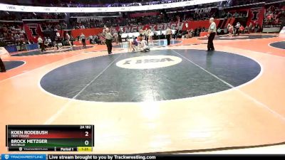 2A 182 lbs Cons. Round 3 - Brock Metzger, Rochelle vs Koen Rodebush, Troy (Triad)