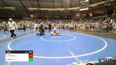 76 lbs Round Of 32 - Catch Fawver, Clinton Youth Wrestling vs Shawn Allen Jr., F-5 Grappling