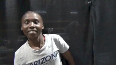 Elvin Kibet Post Race 5k, surprises herself finishing 6th at NCAA Indoor Champs 2012