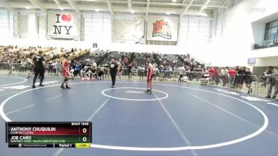 116 lbs Cons. Round 3 - Anthony Chuquilin, Club Not Listed vs Joe Card, Whitney Point Youth Wrestling Club