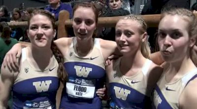 Washington women Post Race DMR, National Champs behind huge Flood anchor at NCAA Indoor Champs 2012