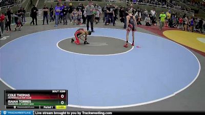 74 lbs Cons. Round 2 - Cole Thomas, McMinnville Mat Club vs Isaiah Torres, Warriors Of Christ WOC