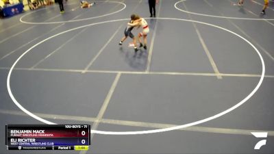 71 lbs Cons. Semi - Benjamin Mack, Pursuit Wrestling Minnesota vs Eli Richter, West Central Wrestling Club