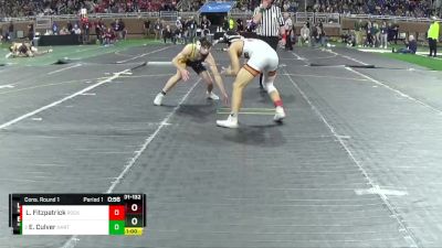 D1-132 lbs Cons. Round 1 - Easton Culver, Hartland HS vs Liam Fitzpatrick, Rockford