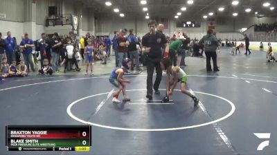 43 lbs Champ. Round 1 - Blake Smith, Peer Pressure Elite Wrestling vs Braxton Yaggie, Kingsford Youth WC