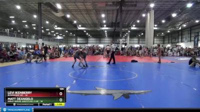 106 lbs Placement (4 Team) - Levi Ikenberry, BLACKHAWK WC vs Matt DeAngelo, GREAT BRIDGE WRESTLING CLUB