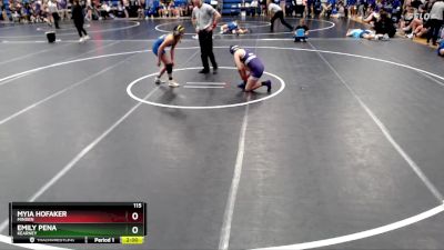 115 lbs Round 5 - Myia Hofaker, Minden vs Emily Pena, Kearney