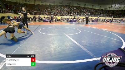 73 lbs Round Of 16 - Parker Anthony, Liberty Warrior Wrestling Club vs Tyton Ray, Prodigy Elite Wrestling