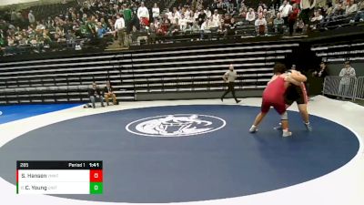 285 lbs Cons. Round 3 - Caden Young, Uintah vs Sterling Hansen, Viewmont