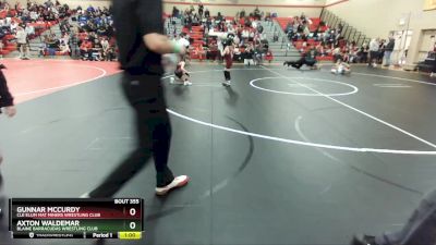 67 lbs Semifinal - Axton Waldemar, Blaine Barracudas Wrestling Club vs Gunnar McCurdy, Cle Elum Mat Miners Wrestling Club