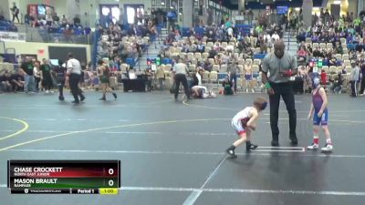 45 lbs Cons. Semi - Chase Crockett, North East Junior vs Mason Brault, Rampage