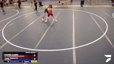 145 lbs Champ. Round 1 - Cooper Sjodin, All American Wrestling Academy vs Titan Tekautz, Minnesota