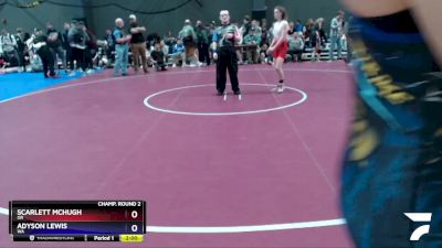 124 lbs Champ. Round 2 - Scarlett McHugh, OR vs Adyson Lewis, WA