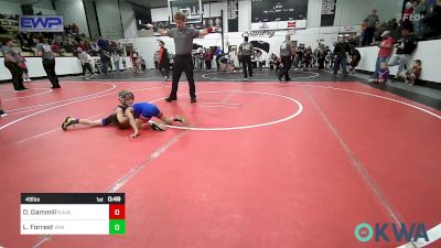 49 lbs Quarterfinal - Dwight Gammill, R.A.W. vs Lachlan Forrest, Vinita Kids Wrestling