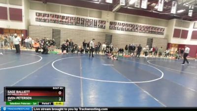 43 lbs Quarterfinal - Sven Petersen, JWC vs Sage Balliett, Roy Wrestling Club