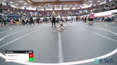 52 lbs 3rd Place - Lukas Ruzicka, El Reno Wrestling Club vs Noah Torres, Standfast