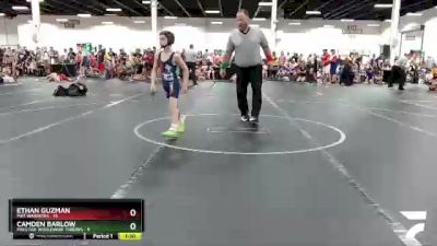 72 lbs Round 1 (8 Team) - Ethan Guzman, Mat Warriors vs Camden Barlow, Prestige Worldwide Throws