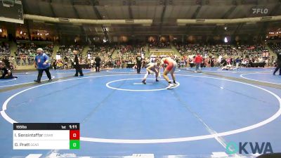 155 lbs Round Of 16 - Isaac Sensintaffar, Cowboy Wrestling Club vs Oakley Pratt, Geary Youth Wrestling