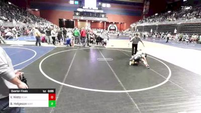 90 lbs Quarterfinal - Victor Nieto, Bear Cave vs Blake Helgeson, North Montana WC