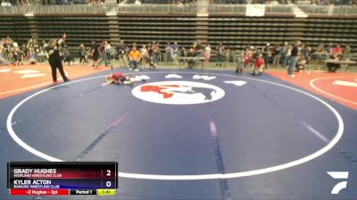 77 lbs Cons. Round 4 - Grady Hughes, Worland Wrestling Club vs Kyler Acton, Rawlins Wrestling Club