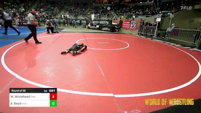 46 lbs Round Of 32 - Weston Whitehead, Oklahoma Wrestling Academy vs Sire Boyd, Maize