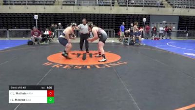 220 lbs Consi Of 8 #2 - Luke Matheis, Arcade, NY vs Luciano Mazzeo, Glassboro, NJ