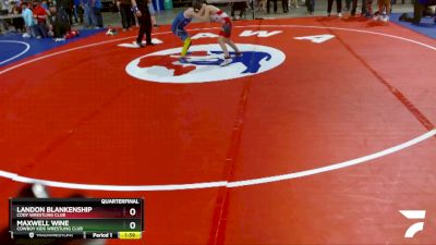 84 lbs Quarterfinal - Landon Blankenship, Cody Wrestling Club vs Maxwell Wine, Cowboy Kids Wrestling Club