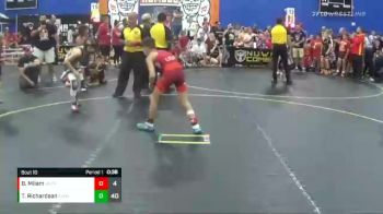 75 lbs Finals (8 Team) - Benjamin Milam, Untouchables Purple vs TJ Richardson, The Funky Singlets Yellow