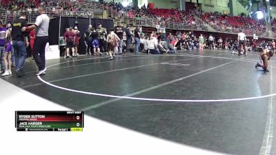 100 lbs Cons. Round 1 - Ryder Sutton, Weeping Water vs Jace Harger, Ogallala Youth Wrestling